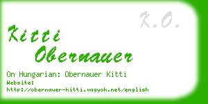 kitti obernauer business card